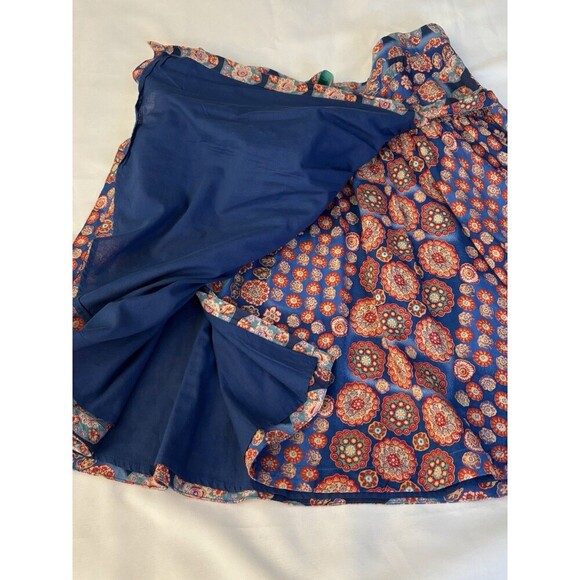 MARC JACOBS Faux Wrap Medallion Print Skirt Women 10 Tie A-Line Side Zip Lined - Picture 4 of 10